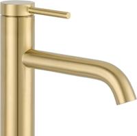 Ben Navan verhoogde wastafelkraan geborsteld messing - thumbnail