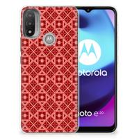 Motorola Moto E20 | E40 | TPU bumper | Batik Rood - thumbnail