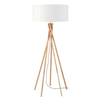 Good&Mojo Vloerlamp 'Kilimanjaro' Bamboe en Eco linnen, kleur Wit Good&Mojo Vloerlamp 'Kilimanjaro' Bamboe en Eco linnen, kleur Wit