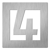 Hardbrass Vierkant huiscijfer Didheya 150mm. - RVS - thumbnail