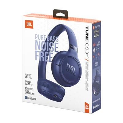 JBL Tune 680NC Blauw Draadloze On-Ear Koptelefoon met Adaptive Noise Cancelling