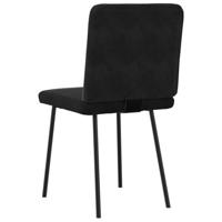 Eetkamerstoelen 2 st fluweel zwart - thumbnail