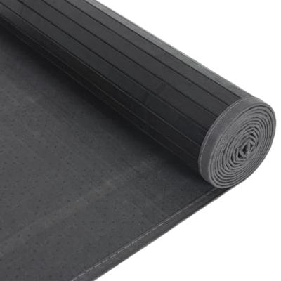 Vloerkleed rechthoekig 80x200 cm bamboe zwart - thumbnail