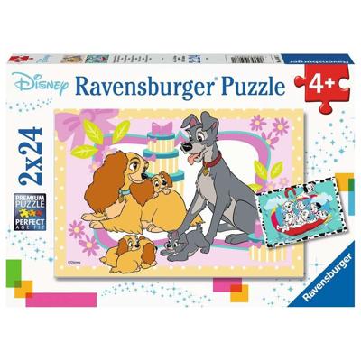 Ravensburger puzzel De schattigste disney puppies 2x24 stukjes