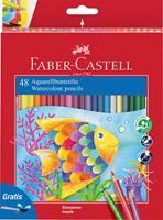 Faber Castell FC-114448 Aquarelpotloden + Slijper en Penseel 48 Stuks - thumbnail