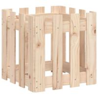 Plantenbak met hekontwerp 40x40x40 cm massief grenenhout - thumbnail