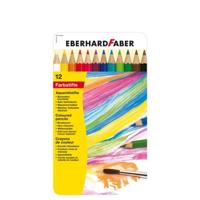 12 Aquarelpotloden Eberhard Faber in bliketui - thumbnail