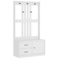 Halboom SANDENS wit 87x40x159,5 cm massief grenenhout - thumbnail