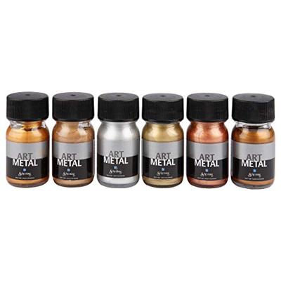 Creativ Company Hobbyverf metallic, afm 5102, 5104, 5106, 5108, 5109, 5110, metallic kleuren, 6x30 ml/ 1 doos