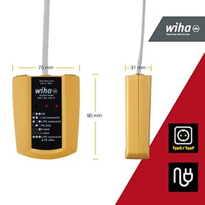 Wiha 45220 Stopcontacttester CAT III 300 V LED