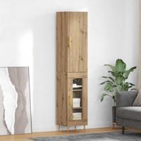 Hoge kast 2 pcs Artisan Eiken Bewerkt hout - thumbnail