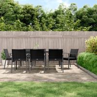 9-delige Tuinset met kussens poly rattan en staal - thumbnail