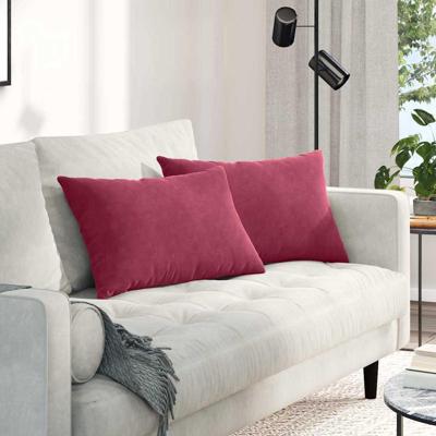 Sofa Kussens 2 pcs Wijnrood 60 x 40 cm Katoen Stof Sofa Kussens 2 pcs Wijnrood 60 x 40 cm Katoen Stof
