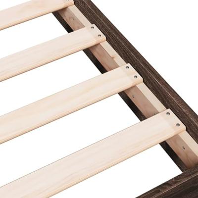 Bedframe zonder matras bewerkt hout bruin eikenkleur 75x190 cm