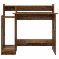 Bureau met bureaulampen Oud hout 97 x 45 x 90 cm Bewerkt hout - thumbnail