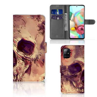 Telefoonhoesje met Naam Samsung Galaxy A71 Skullhead Telefoonhoesje met Naam Samsung Galaxy A71 Skullhead
