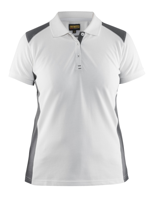 Blåkläder Dames poloshirt piqué 33901050 | Wit/Grijs | Maat XL - 7330509479230 - thumbnail
