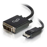 C2G 2m DisplayPort manspersoon to Single Link DVI-D manspersoon Adapter kabel - Zwart - thumbnail