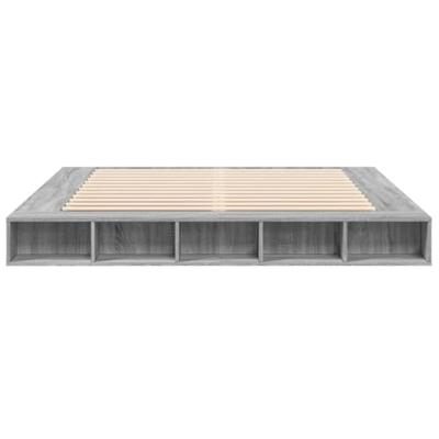 Bedframe bewerkt hout grijs sonoma eikenkleurig 180x200 cm