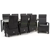 Tuinstoel Prato Forte wicker met GOA HPL 280 cm licht grijs - thumbnail