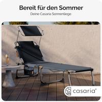 Ligbed Ibiza Grijs 190x59x29cm Alu Zonnescherm - thumbnail