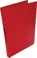 Alpha ringmap, voor ft A4, uit PP, 2 ringen van 16 mm, transparant rood - thumbnail