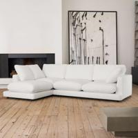 Kave Home 4-zits Loungebank 'Gala' Links, Chenille, kleur Wit - thumbnail