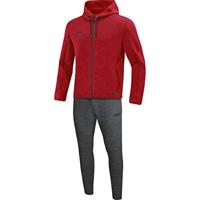 JAKO M9729 Joggingpak Met Kap Premium Basics - Rood Gemeleerd - M - thumbnail
