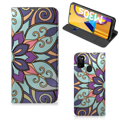 Samsung Galaxy M30s | M21 Smart Cover Purple Flower