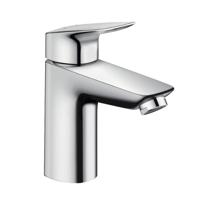 Hansgrohe Logis ééngreeps wastafelmengkraan 100 met metalen PushOpen afvoerplug, chroom - thumbnail