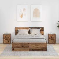 Nachtkastjes 2 pcs Oud Hout 30,5 x 30 x 43 cm Bewerkt hout - thumbnail