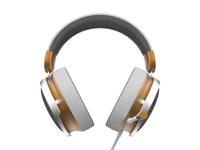 Dark Project ONE SONO bedrade gamingheadset (wit/goud) - over-ear hoofdtelefoon, 3,5 mm audio-aansluiting, afneembare omnidirectionele microfoon, metalen frame (compatibel met pc, PlayStation, XBOX, - thumbnail