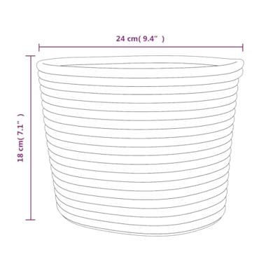 VidaXL Opbergmanden 2 st ø 24x18 cm katoen grijs en wit VidaXL Opbergmanden 2 st ø 24x18 cm katoen grijs en wit
