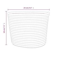 VidaXL Opbergmanden 2 st ø 24x18 cm katoen grijs en wit - thumbnail