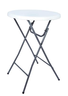 Inklapbare statafel BT100, wit, diameter 80 cm
