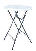 Inklapbare statafel BT100, wit, diameter 80 cm - thumbnail
