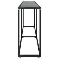 Wandtafel 200x35x75,5 cm gehard glas zwart - thumbnail