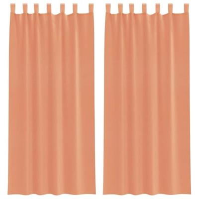 Gordijnen met lussen 2 st terracotta 140x245 cm