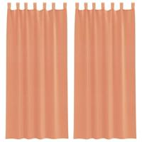 Gordijnen met lussen 2 st terracotta 140x245 cm - thumbnail