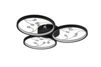 Trio Zwarte led plafonnièreGroovy 3-lichts - 642110332 - thumbnail