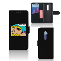 OPPO Reno2 Wallet Case met Pasjes Popart Oh Yes - thumbnail