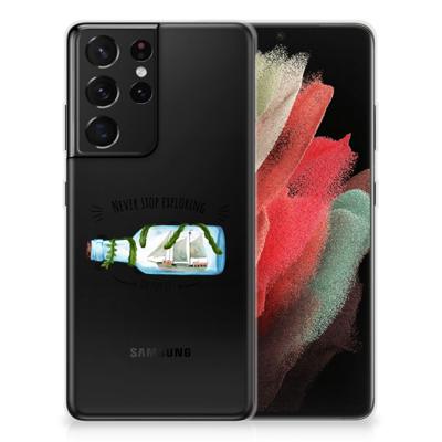 Samsung Galaxy S21 Ultra Telefoonhoesje met Naam Boho Bottle Samsung Galaxy S21 Ultra Telefoonhoesje met Naam Boho Bottle