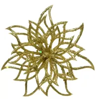 Bloemclip plastic d14h5cm goud - thumbnail