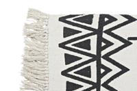 Tapijt DKD Home Decor Zwart Wit Ikat (120 x 180 x 0,7 cm) - thumbnail