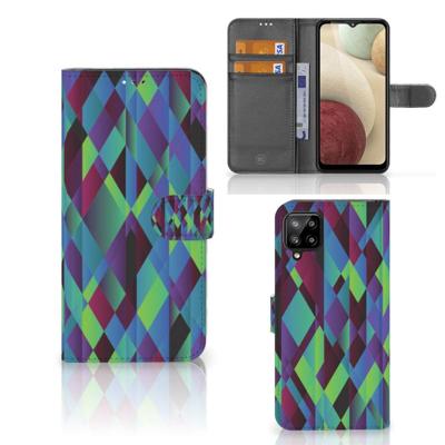 Samsung Galaxy A12 | Book Case | Abstract Green Blue