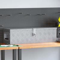 VidaXL Aluminium kist 80,5x22x22 cm zilverkleurig - thumbnail