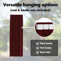 VidaXL Verduisterende gordijnen 2 pcs wijnrood 140 x 245 cm fluweel - thumbnail