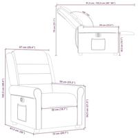 Fauteuil verstelbaar elektrisch stof taupe - thumbnail