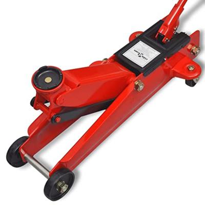 VidaXL Hydraulische vloerkrik laag profiel 3 ton rood