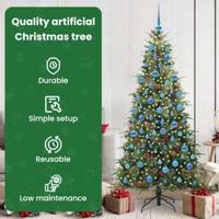 VidaXL Kunstmatige inklapbare kerstboom groen 180 cm pe en pvc - thumbnail